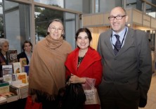 Inés Sánchez de Madariaga, Directora de la Unidad de Mujeres y Ciencia del Ministerio de Ciencia e Innovación, Félix Balboa y María Lezaun (Presidente-Fundador y Vicepresidenta-Fundadora de Fundación Phi)